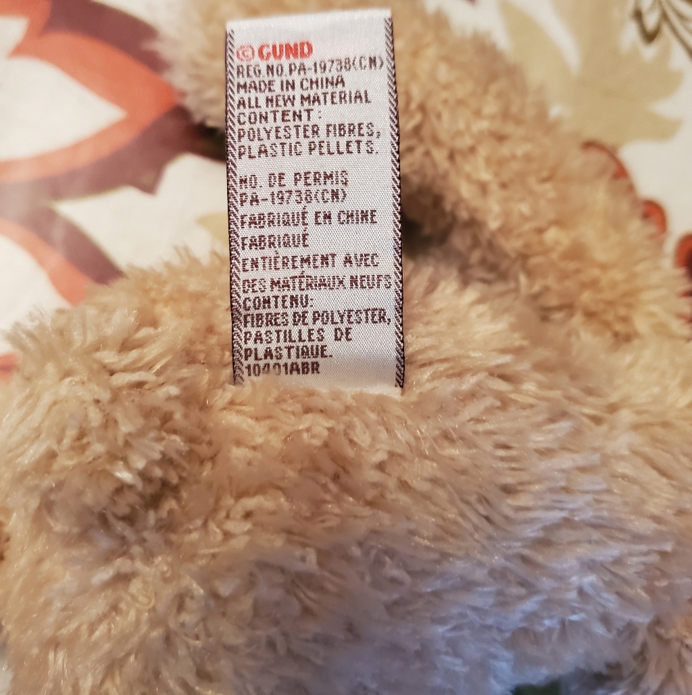 Adorable Tan Teddy Bear By Gund - Picture 4 of 4